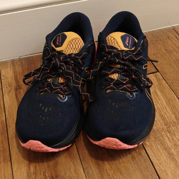 Asics Women's Black and Orange Athletic Shoes - Picture 5 of 10